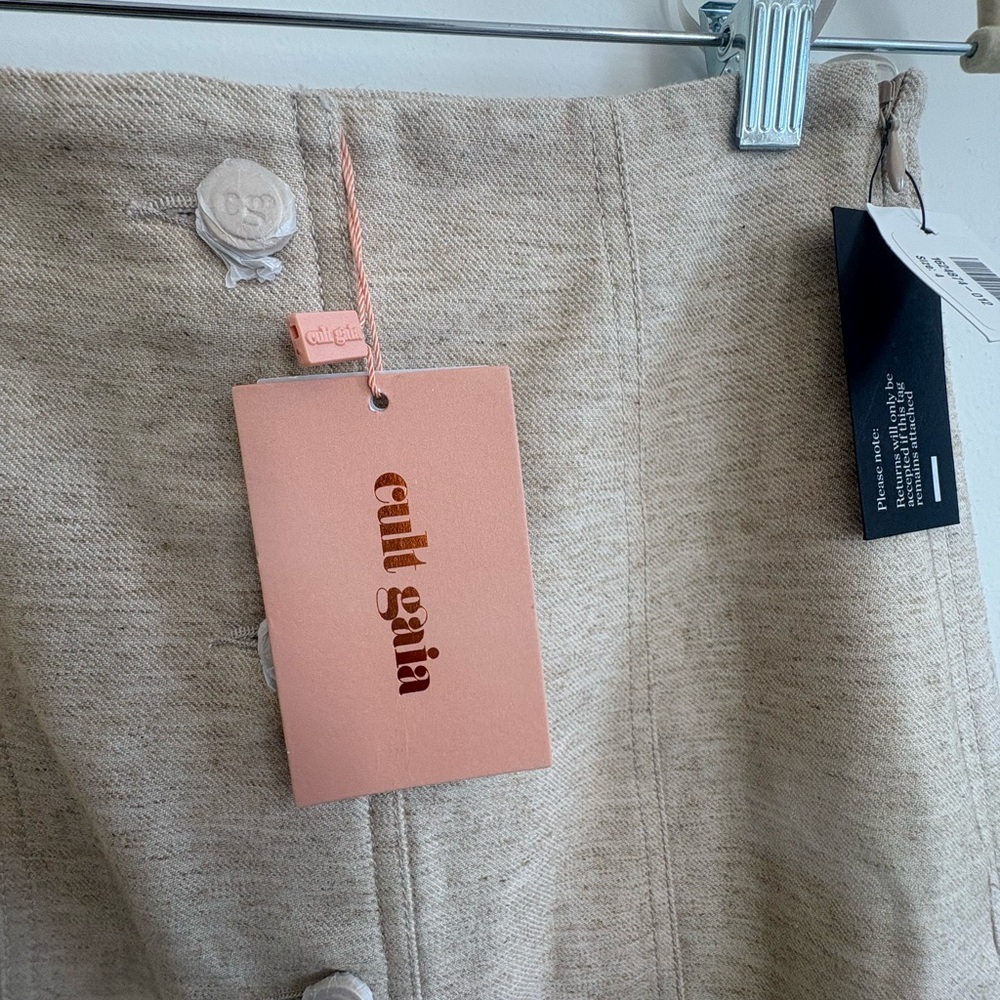 Cult Gaia Lua Beige Button-Down Maxi Skirt - Picture 3 of 4